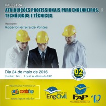 Palestra: Atribuições Profissionais para Engenheiros, Tecnólogos e Técnicos