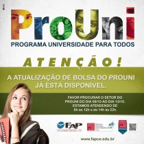 Atualização de Bolsa do ProUni 2017.2