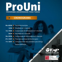 Cronograma ProUni 2017.2