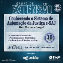 Grupo de Extensão: Conhecendo o Sistema de Automação da Justiça e-SAJ