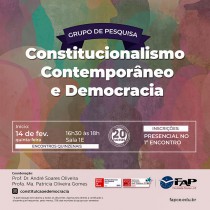 Grupo de Pesquisa: Constitucionalismo Contemporâneo e Democracia 2019.1