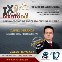 Palestrante confirmado na IX Semana de Direito FAP: Daniel Miranda