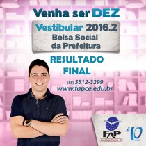 Resultado Final VestFAP Bolsa Social 2016.2