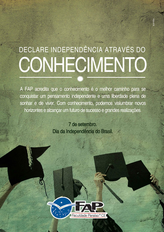 7 de setembro. Dia da Independência do Brasil.