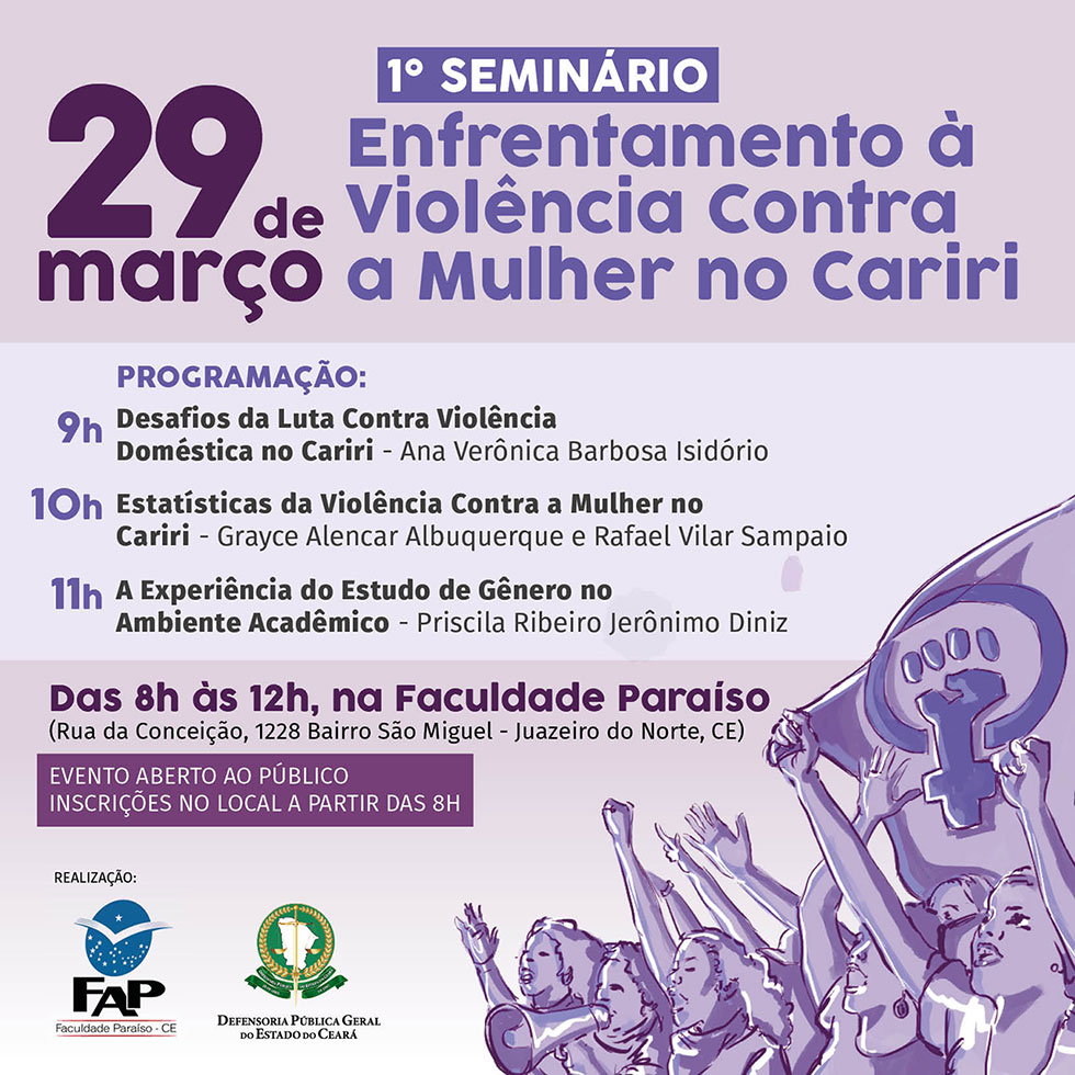 FAP recebe 1º Seminário de Enfrentamento à Violência Contra a Mulher do Cariri