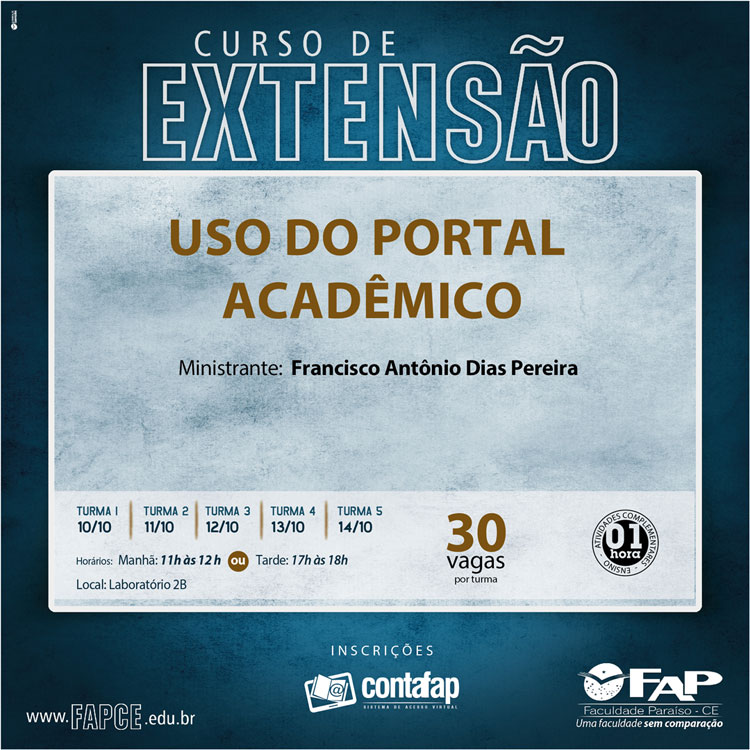 Curso de Extensão: Uso do Portal Acadêmico (2016.2)
