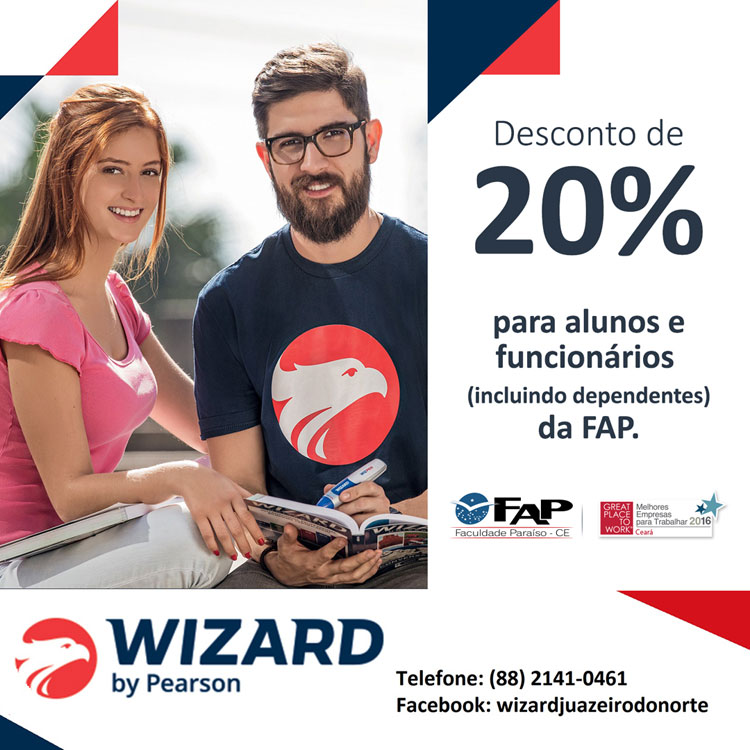 Parceria Wizard e FAP oferece desconto de 20%